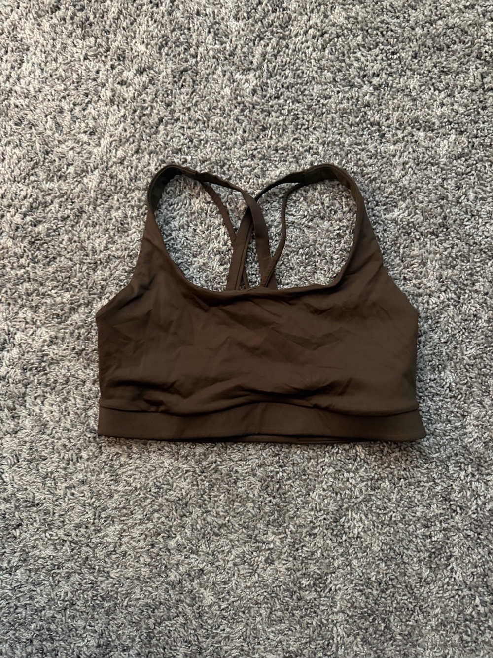 lululemon energy evolve sports bra walnut crunch
